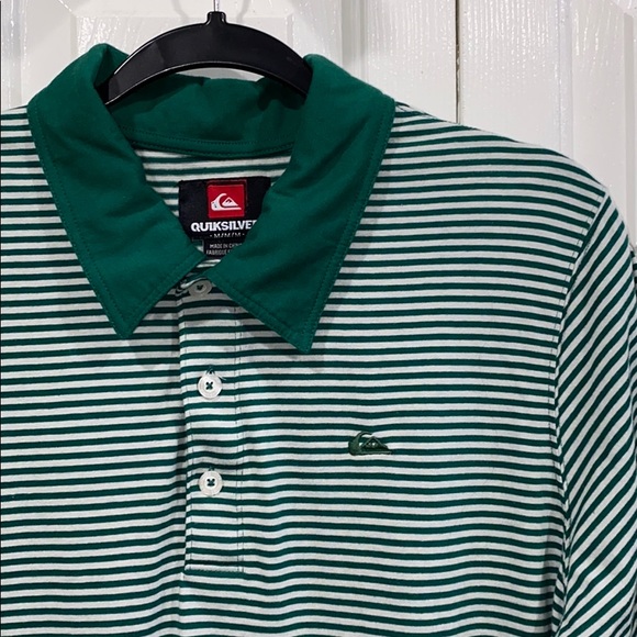 Quiksilver Striped Polo Shirt size M EUC Medium Y2K - Picture 7 of 7